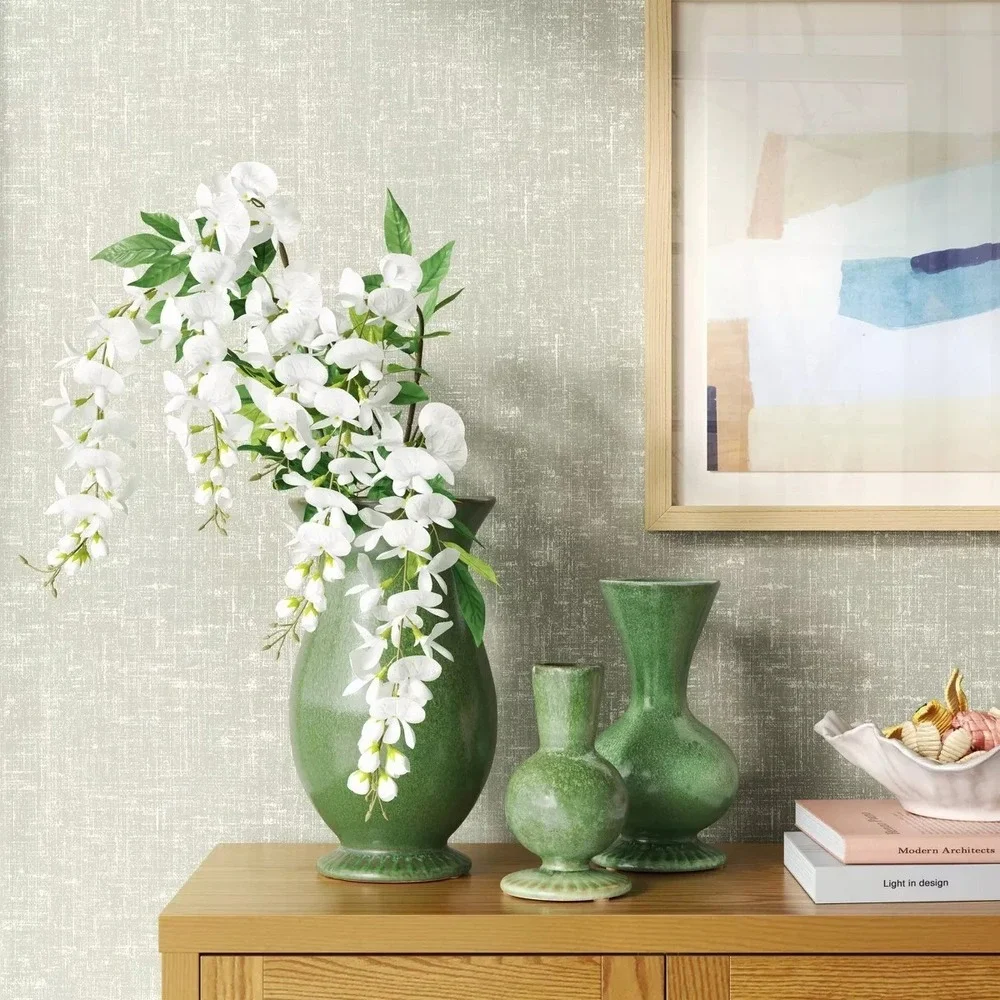 Tall Ceramic Vase Reactive Glaze Green - Threshold, Target